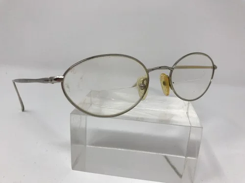 Donna Karen Eyeglasses Frame Italy 8221-062 Silver Metal 52-18-140 Full Rim I758 3
