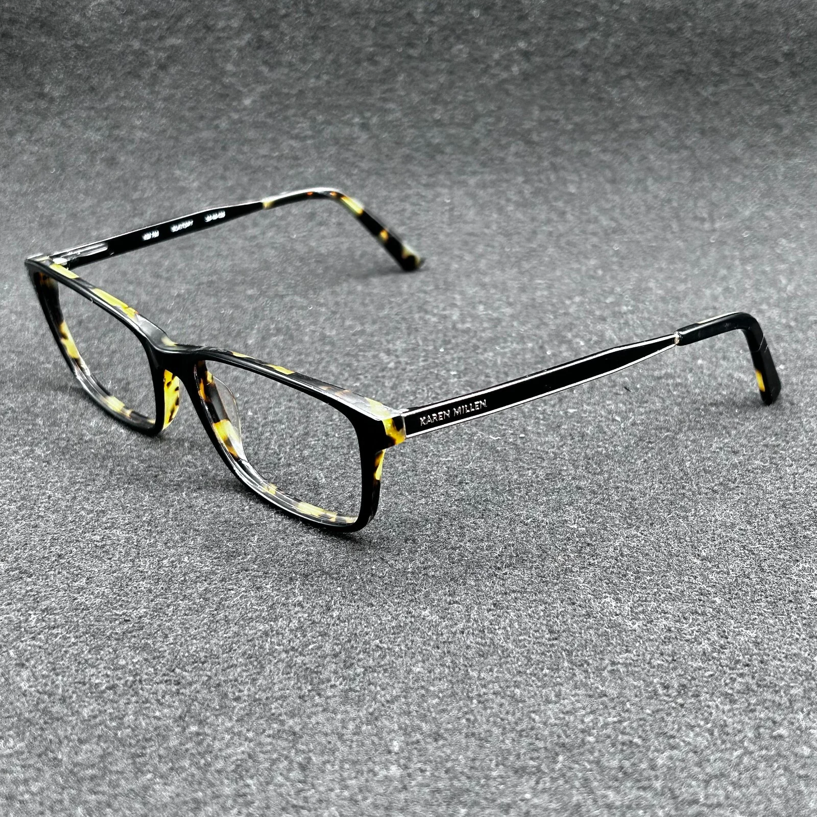 Karen Millen KM760 Eyeglasses **FRAME ONLY** Black Tort 53-16-135 Used