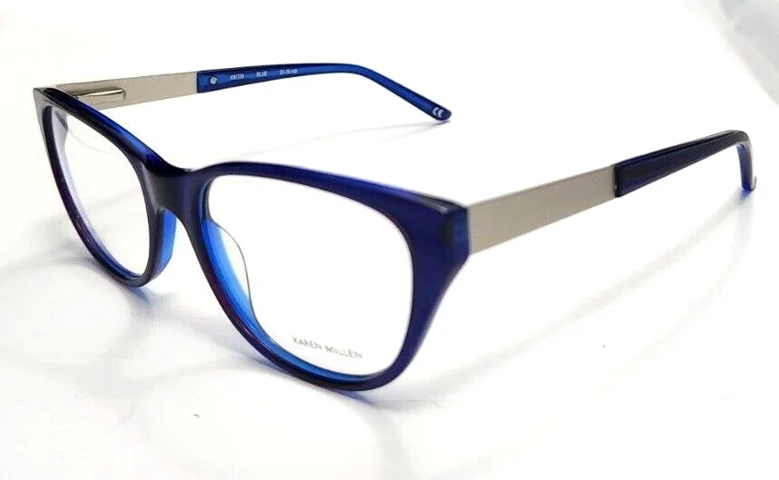 NEW KAREN MILLEN KM0047 EYEGLASS FRAME HALF-RIM DESIGNER METAL 50-17-135 BROWN 3 3