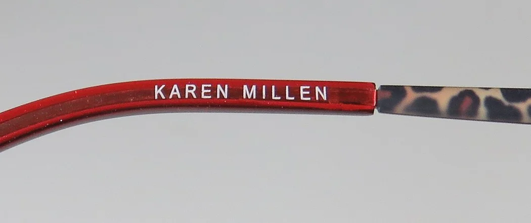 NEW KAREN MILLEN KM0080 EYEGLASS FRAME 52-16-135 FULL-RIM WOMENS PINK METAL OVAL 2